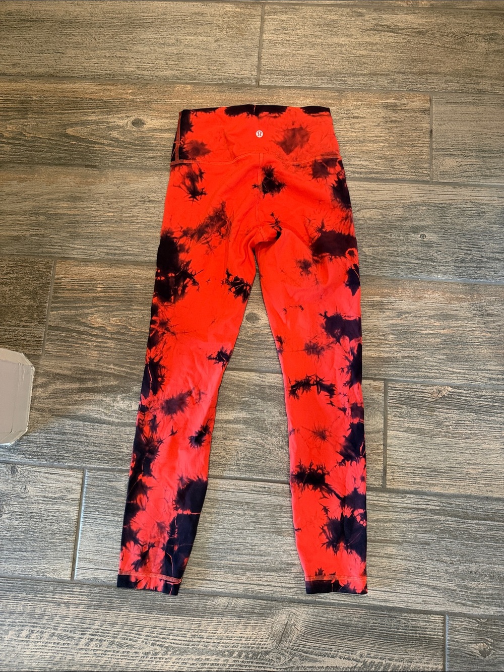 lululemon athletica Red and Black Tie-Dye Leggings